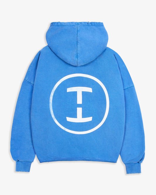 The Cropped Hoodie - Vintage Blue