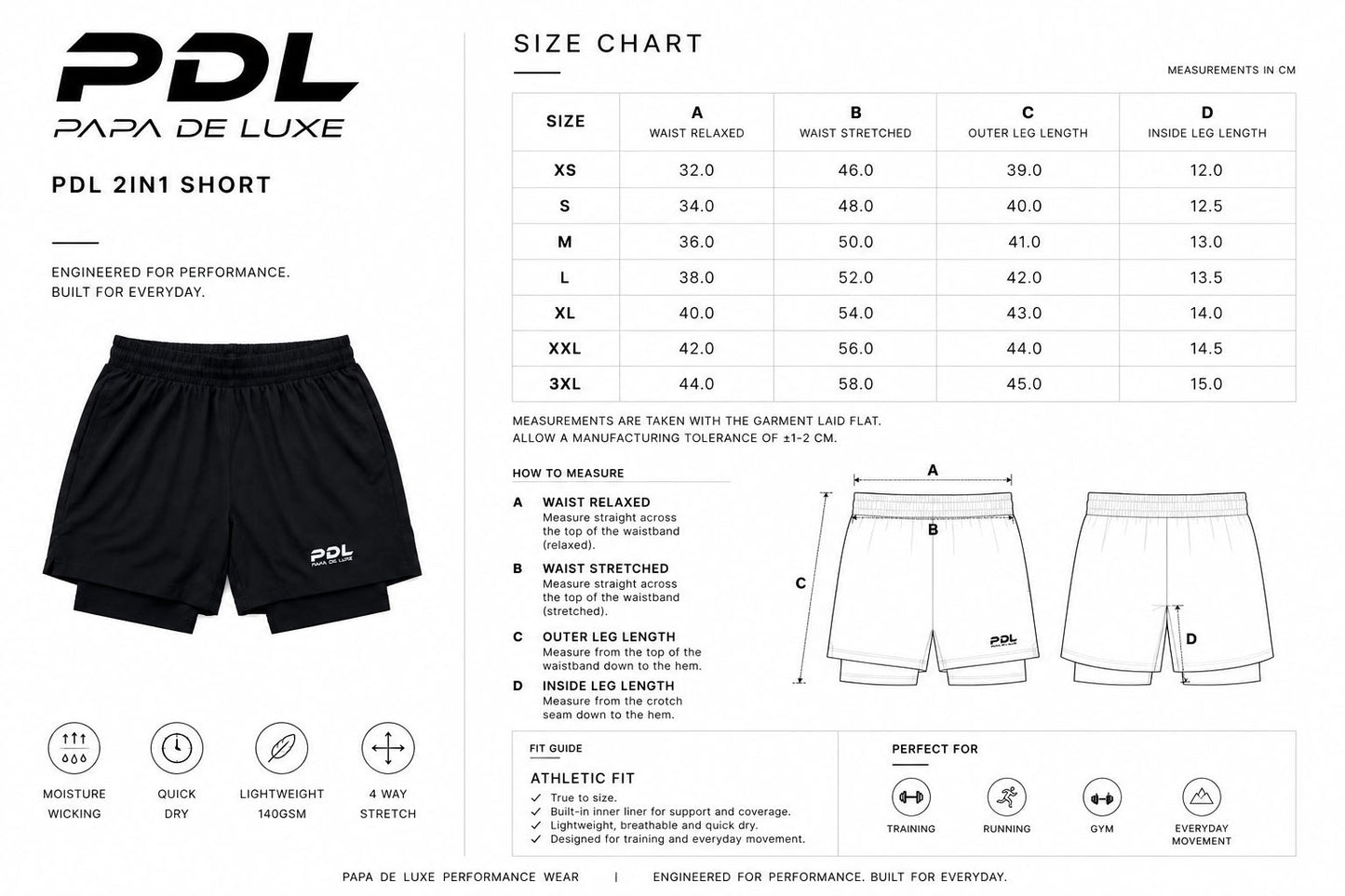 PDL 2-in-1 Running Short