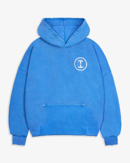The Cropped Hoodie - Vintage Blue