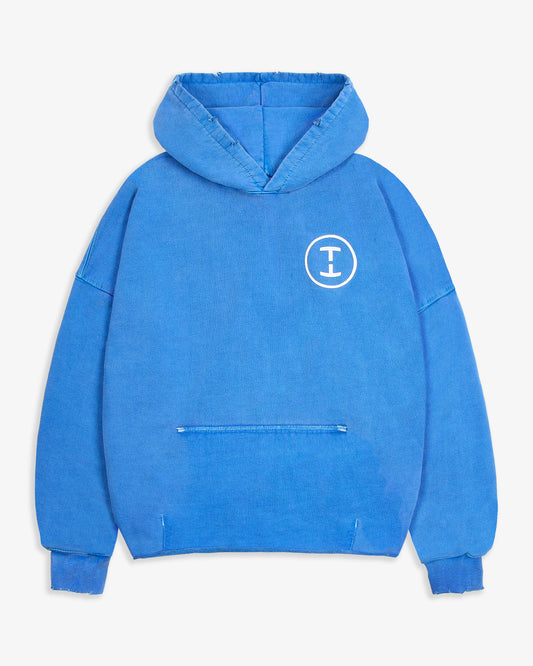 The Cropped Hoodie - Vintage Blue