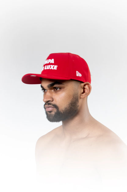 Papa De Luxe Embroidered Cap - Red