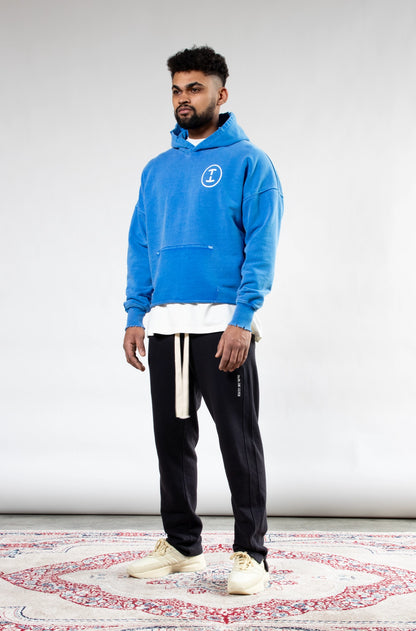 The Cropped Hoodie - Vintage Blue